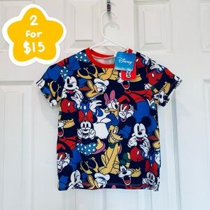 Disney Mickey and Friends Boy Naia™ Character All-over Graffiti Print T-shirt